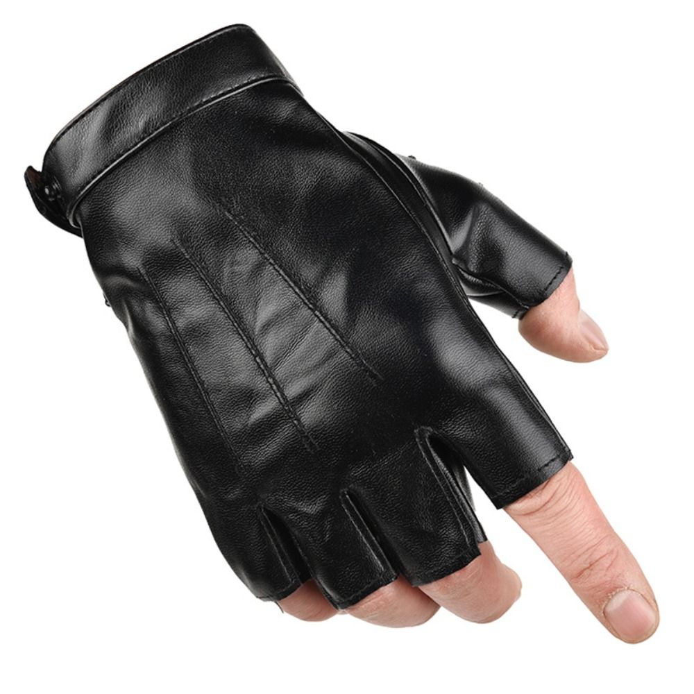 ファッションパンク PU ドライビンググローブ ボタンデザイ - Leather Driving Glove のレビューと価格