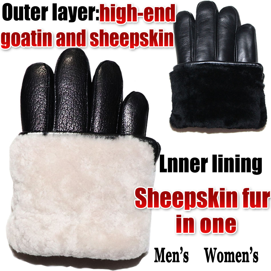 鹿皮の質感メンズとレディースの本物の革の手袋本物のウールシー - Leather Driving Glove のレビューと価格