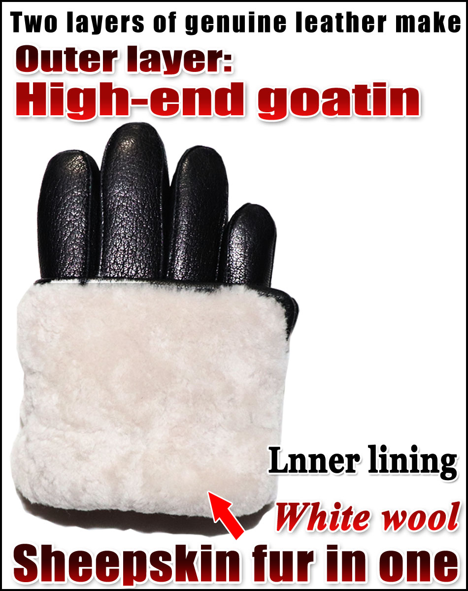 鹿皮の質感メンズとレディースの本物の革の手袋本物のウールシー - Leather Driving Glove のレビューと価格