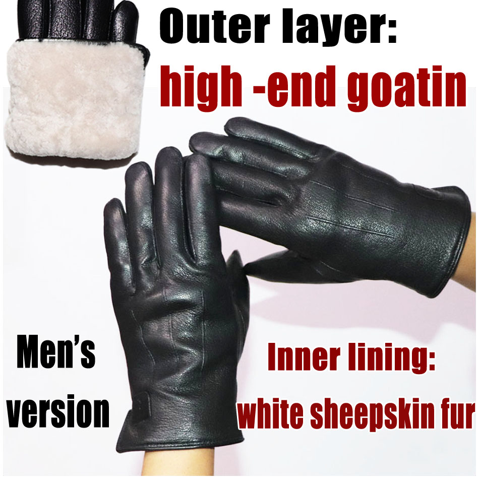 鹿皮の質感メンズとレディースの本物の革の手袋本物のウールシー - Leather Driving Glove のレビューと価格